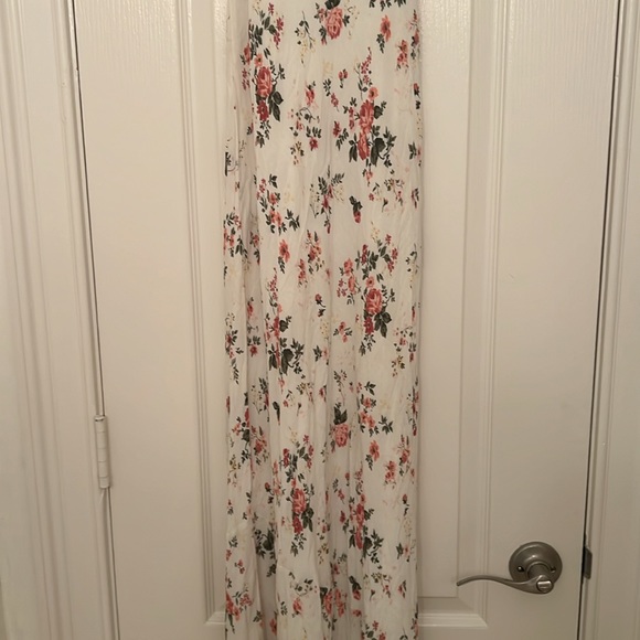 Reformation Germain Maxi Dress in Rose Floral with Spaghetti Straps Size XS - Picture 8 of 11